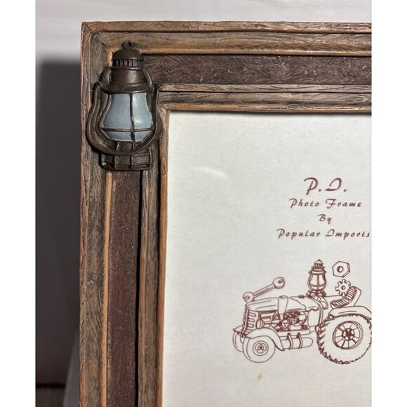 Tractor Themed Photo Frame Popular Imports 5x7 Rustic Detailing Vintage Design - Picture 4 of 7
